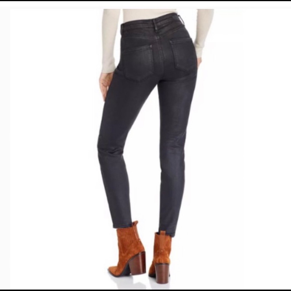Blanknyc coated black zippered ankle jeans NWT size 32 (14) style:the bond - Picture 1 of 6
